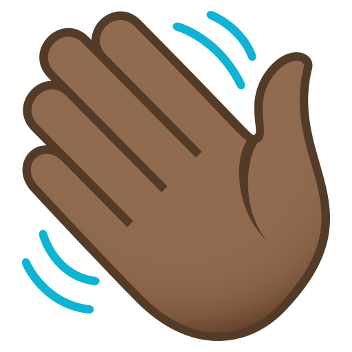 Waving Hand: Medium-Dark Skin Tone, the design in this release
