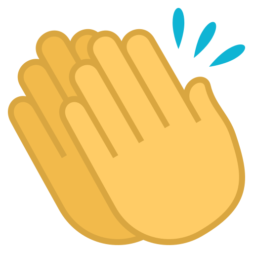 Clapping Hands as drawn by JoyPixels in 5.0