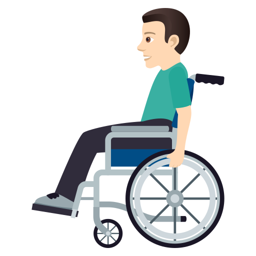 Man in Manual Wheelchair: Light Skin Tone, the design in this release