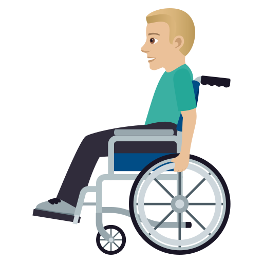Man in Manual Wheelchair: Medium-Light Skin Tone, the design in this release
