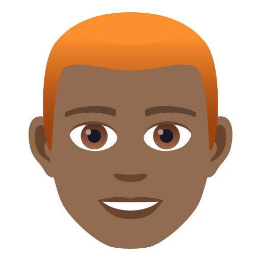 Man: Medium-Dark Skin Tone, Red Hair, the design in this release