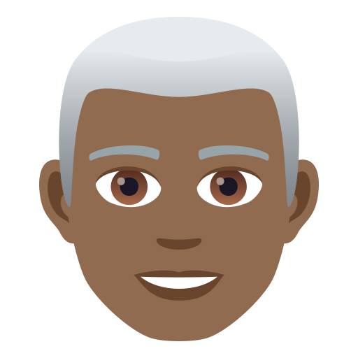 Man: Medium-Dark Skin Tone, White Hair, the design in this release