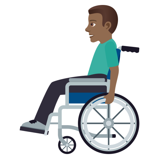 Man in Manual Wheelchair: Medium-Dark Skin Tone, the design in this release
