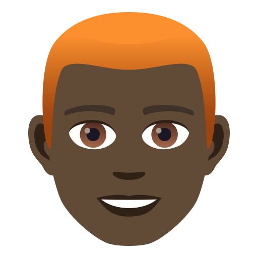 Man: Dark Skin Tone, Red Hair, the design in this release