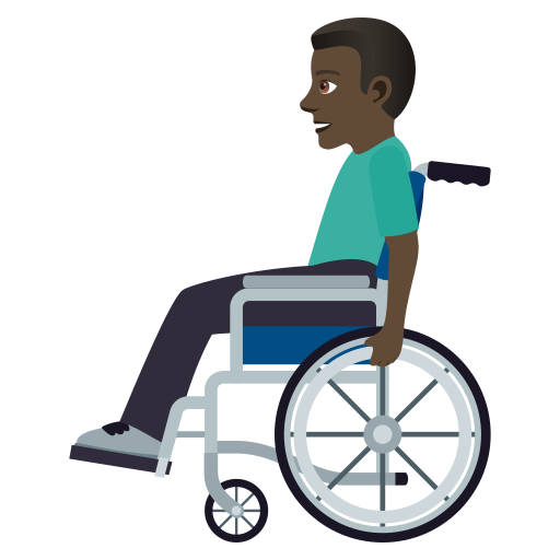 Man in Manual Wheelchair: Dark Skin Tone, the design in this release