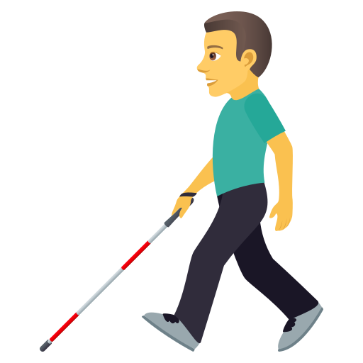 Man with White Cane, the design in this release