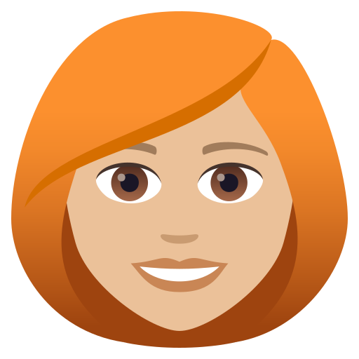 Woman: Medium-Light Skin Tone, Red Hair, the design in this release