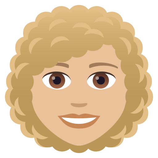 Woman: Medium-Light Skin Tone, Curly Hair, the design in this release
