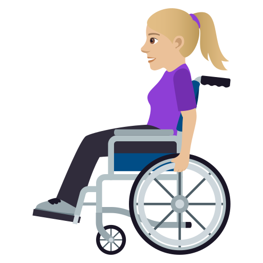 Woman in Manual Wheelchair: Medium-Light Skin Tone, the design in this release