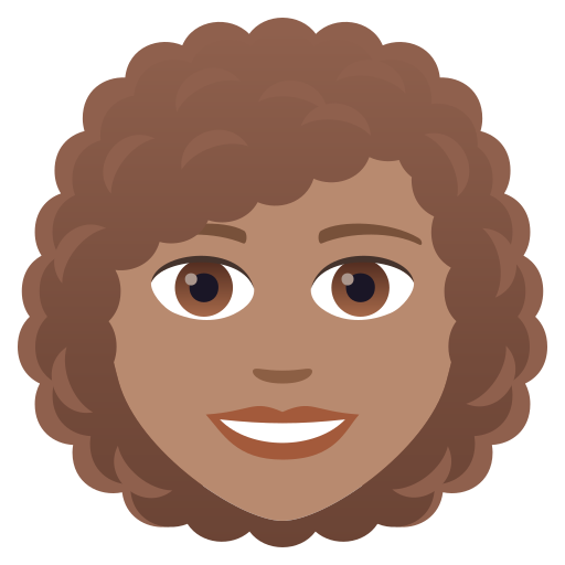 Woman: Medium Skin Tone, Curly Hair, the design in this release