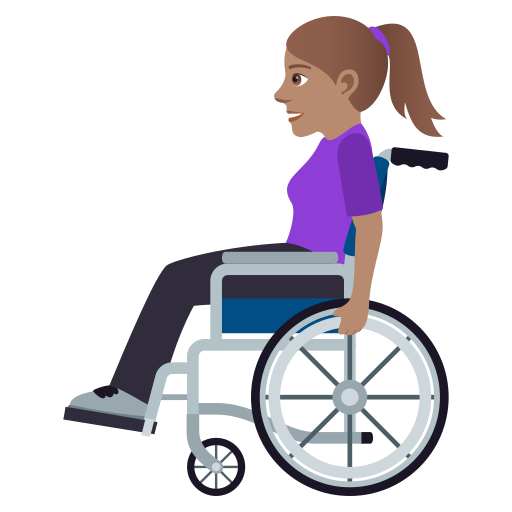 Woman in Manual Wheelchair: Medium Skin Tone, the design in this release