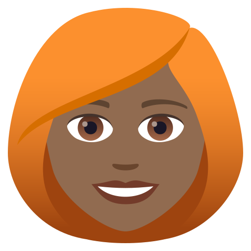 Woman: Medium-Dark Skin Tone, Red Hair, the design in this release