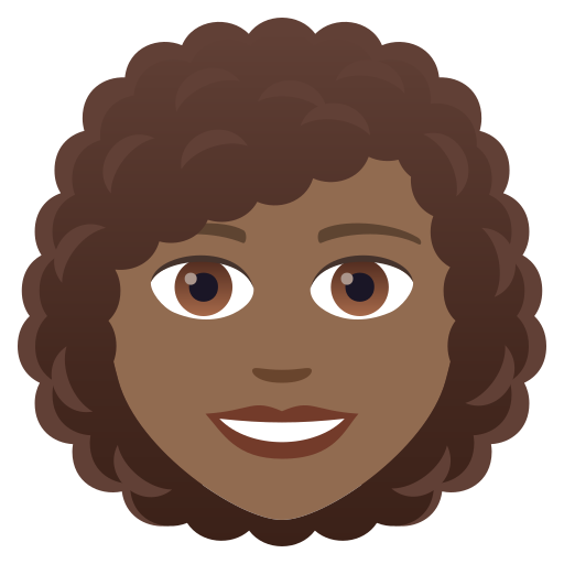 Woman: Medium-Dark Skin Tone, Curly Hair, the design in this release