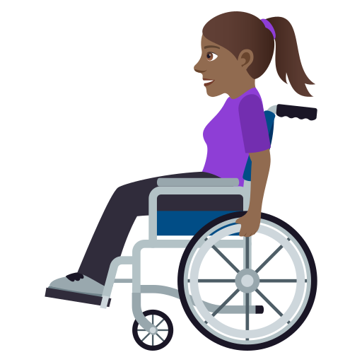 Woman in Manual Wheelchair: Medium-Dark Skin Tone, the design in this release