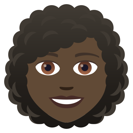 Woman: Dark Skin Tone, Curly Hair, the design in this release