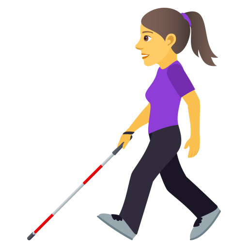 Woman with White Cane, the design in this release
