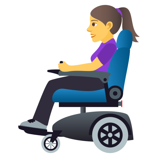 Woman in Motorized Wheelchair, the design in this release