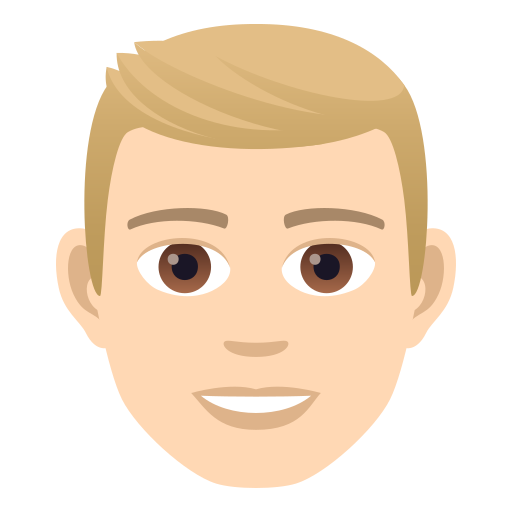 Man: Light Skin Tone, Blond Hair, the design in this release