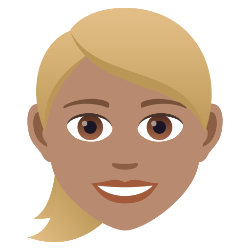 Woman: Medium Skin Tone, Blond Hair, the design in this release