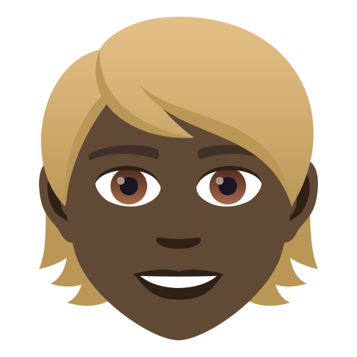 Person: Dark Skin Tone, Blond Hair, the design in this release