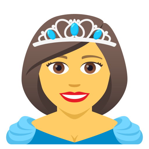 Princess as drawn by JoyPixels in 5.0