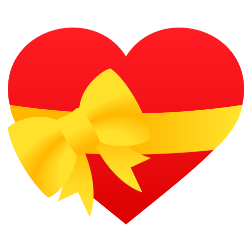 Heart with Ribbon as drawn by JoyPixels in 5.0