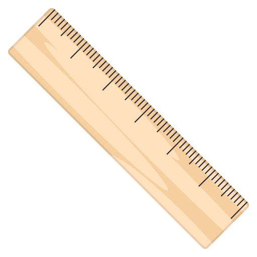 Straight Ruler as drawn by JoyPixels in 5.0