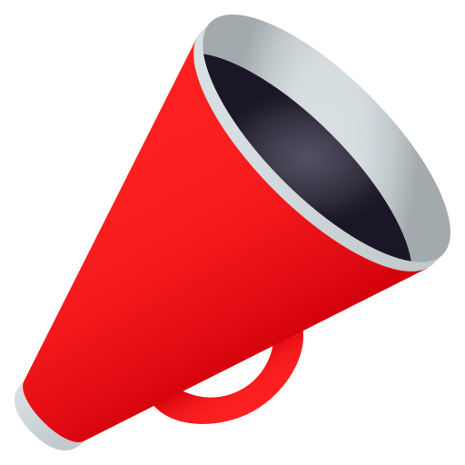 Megaphone as drawn by JoyPixels in 5.0