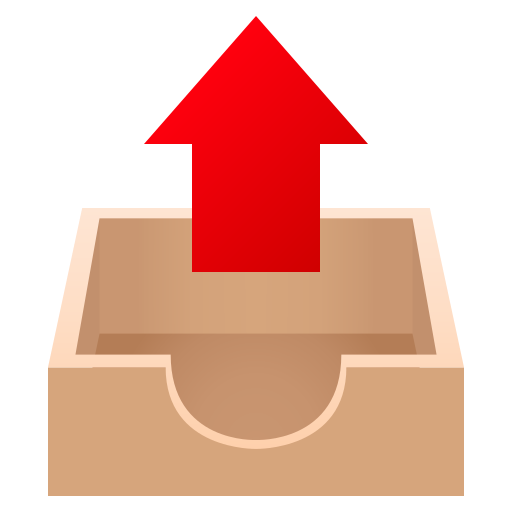 Outbox Tray as drawn by JoyPixels in 5.0