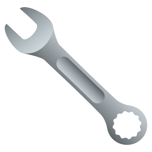 Wrench as drawn by JoyPixels in 5.0