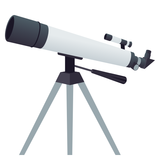 Telescope as drawn by JoyPixels in 5.0