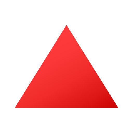 Triangolo Rosso Con Punta Verso L’alto as drawn by JoyPixels in 5.0