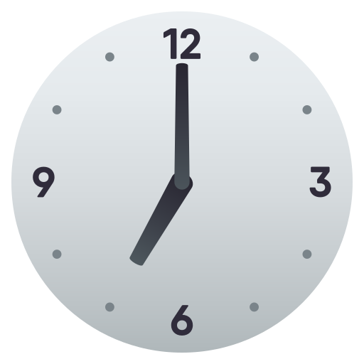 Seven O’clock as drawn by JoyPixels in 5.0