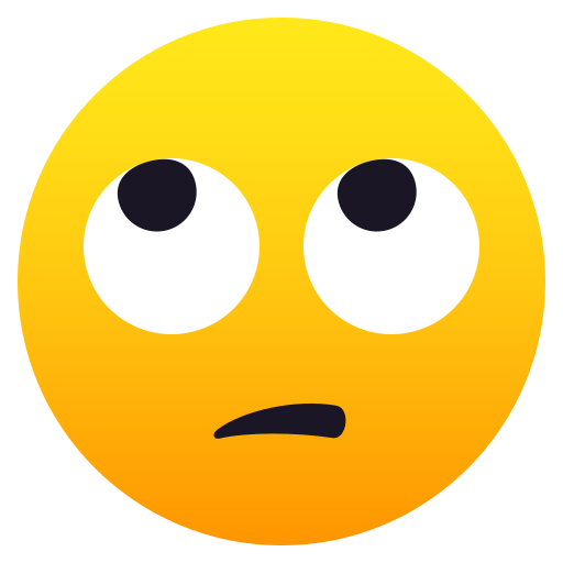 Face with Rolling Eyes as drawn by JoyPixels in 5.0