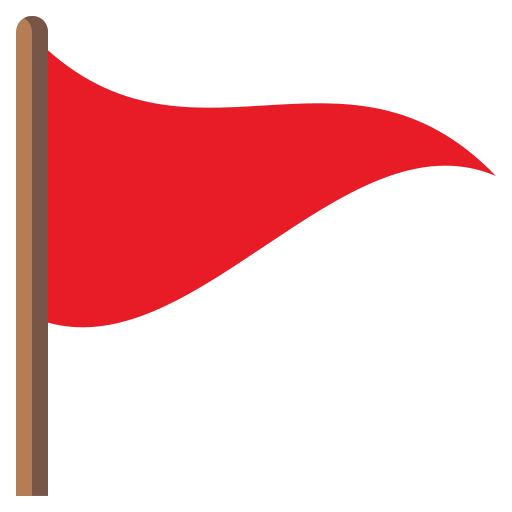Triangular Flag as drawn by JoyPixels in 5.0