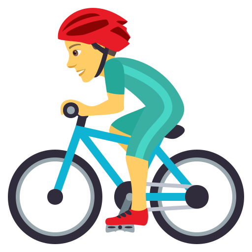 Man Biking as drawn by JoyPixels in 5.0
