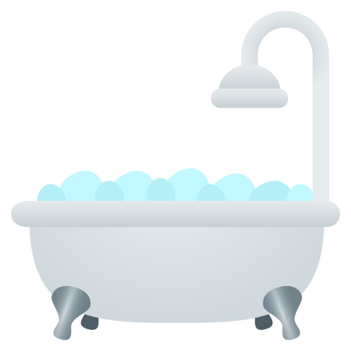 Bathtub as drawn by JoyPixels in 5.0