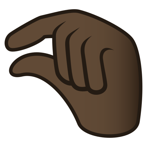Pinching Hand: Dark Skin Tone, the design in this release
