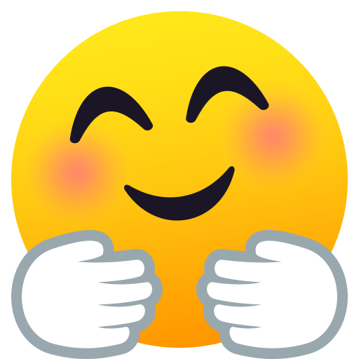 Smiling Face with Open Hands, the design in this release