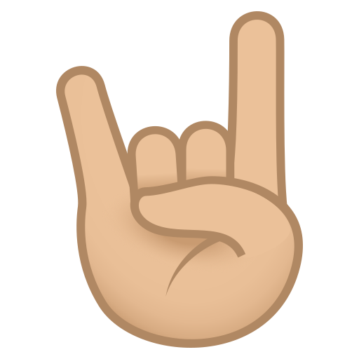 Sign of the Horns: Medium-Light Skin Tone, the design in this release