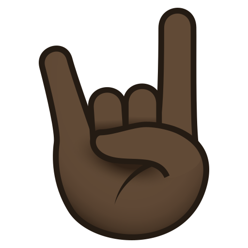 Sign of the Horns: Dark Skin Tone, the design in this release