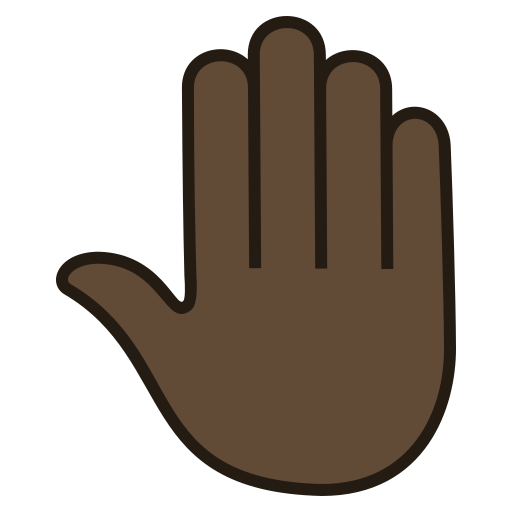 Raised Back of Hand: Dark Skin Tone, the design in this release