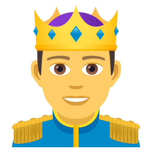 Prince as drawn by JoyPixels in 5.0