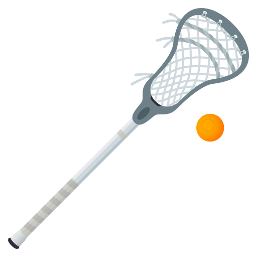 Lacrosse as drawn by JoyPixels in 5.0