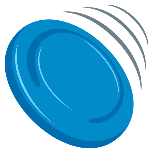 Flying Disc as drawn by JoyPixels in 5.0