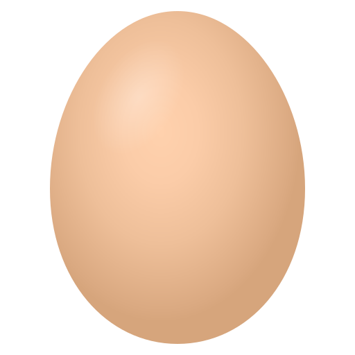 Egg as drawn by JoyPixels in 5.0