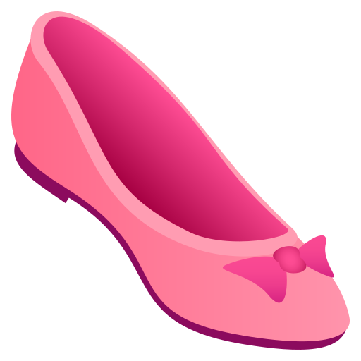 Flat Shoe as drawn by JoyPixels in 5.0