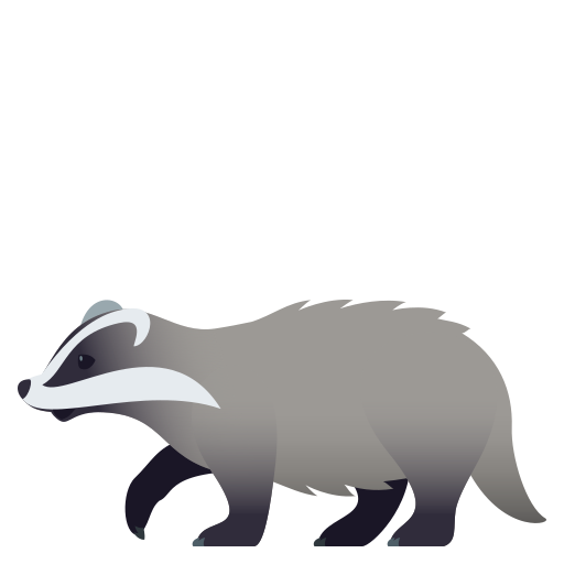 Badger as drawn by JoyPixels in 5.0