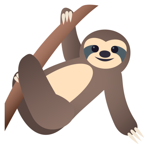 Bradipo as drawn by JoyPixels in 5.0