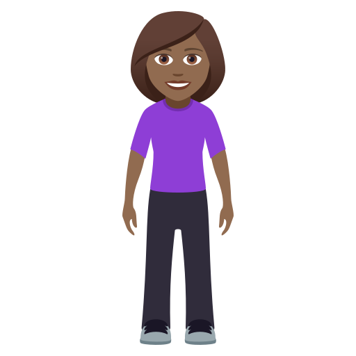 Woman Standing: Medium-Dark Skin Tone, the design in this release